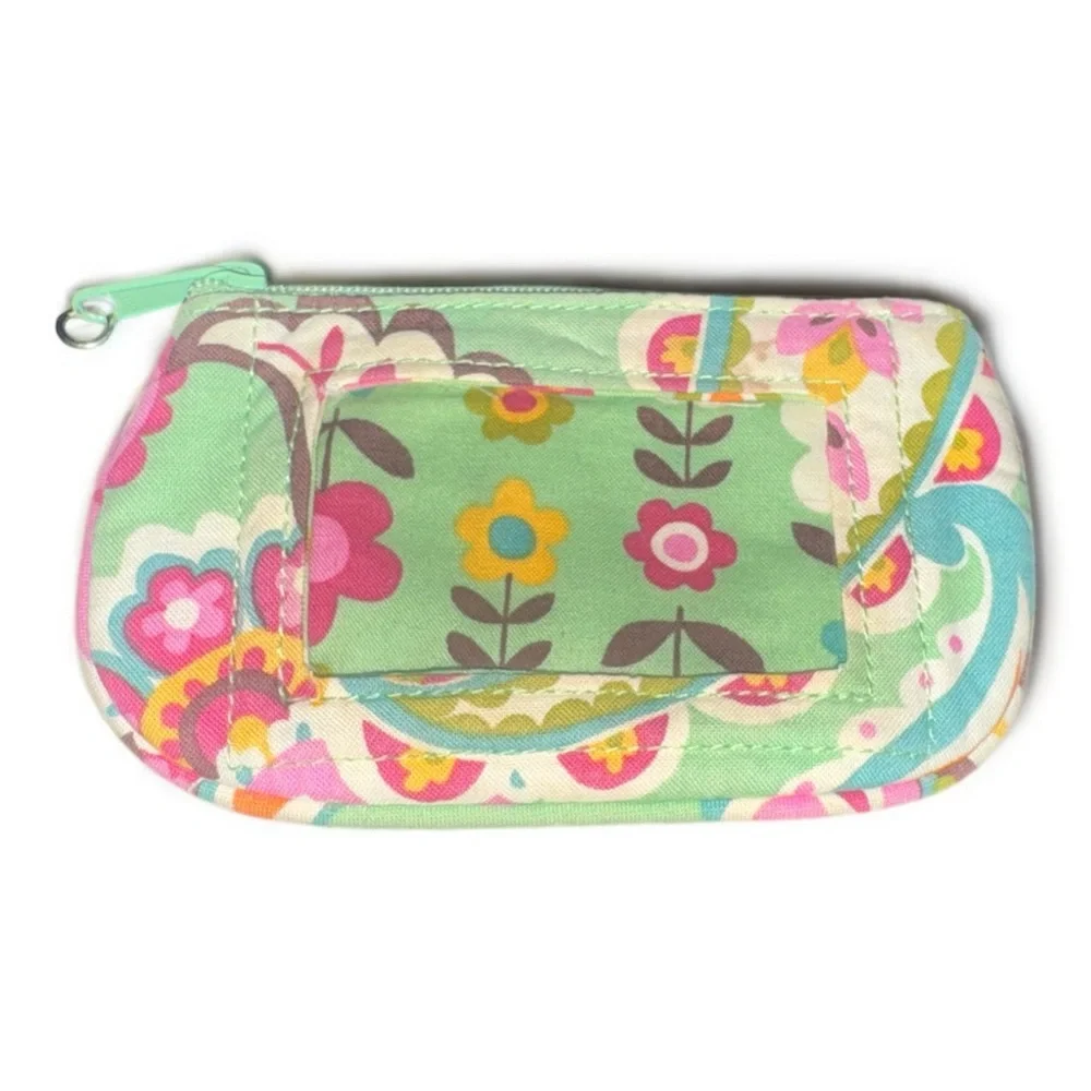 Vera Bradley Colorful Zip Coin Purse with Key Ring‎ Tutti Frutti